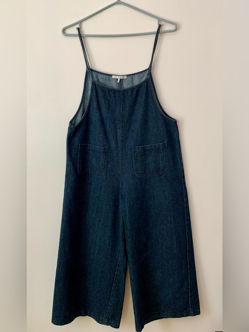 OAK + FORT Denim Wide-Leg Overalls